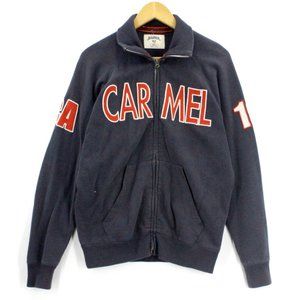 Vintage Banner 47 Track Jacket Men's Casual Gray Carmel California Embroidered S